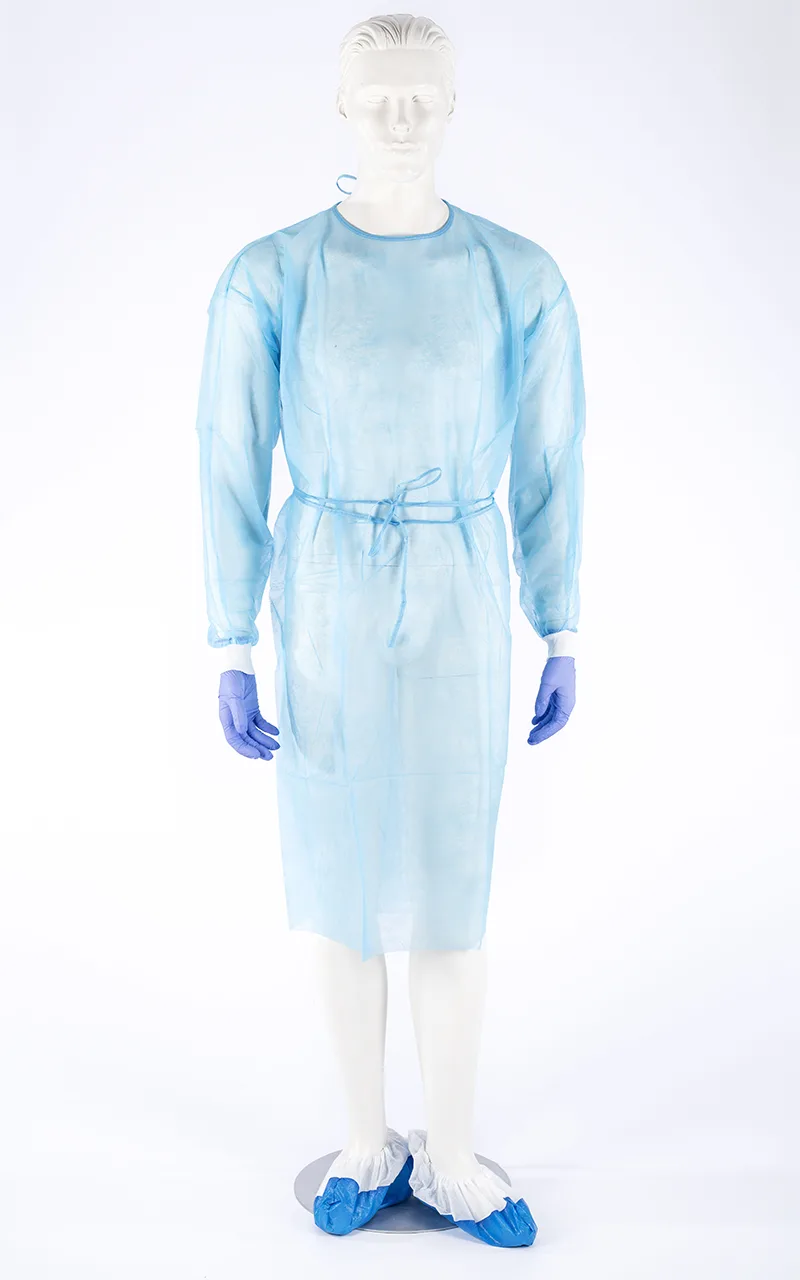 Blouse d'hôpital à poignets tricotés